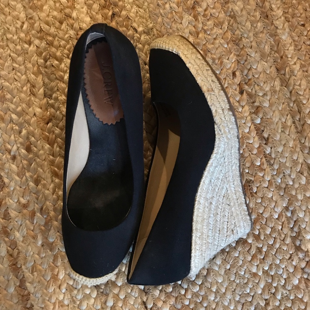 J. Crew | Black Wedges